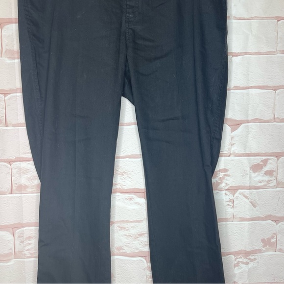 IMAN JEANS WOMENS PLUS 1X BLACK 3 POCKET STRAIGHT LEG GOLD BUTTON CLOSE - Picture 7 of 9